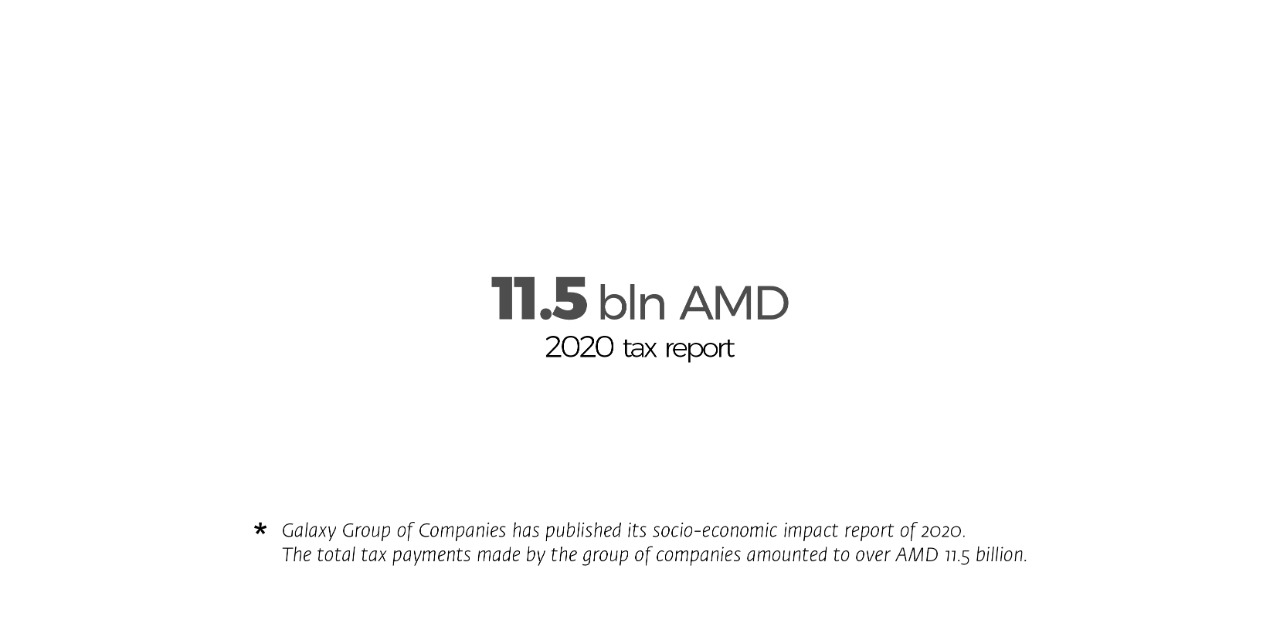 Galaxy Group of Companies has paid more than AMD 11.5 billion in taxes in 2020