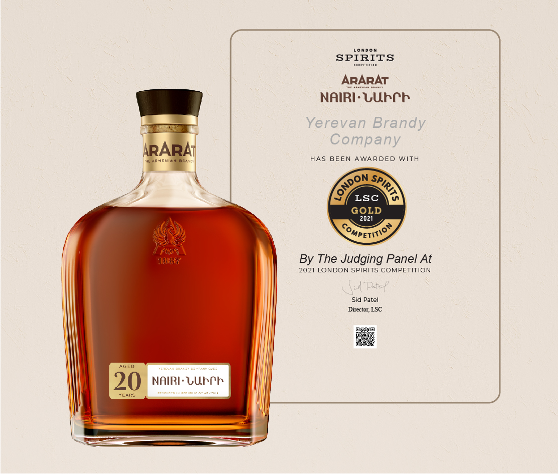 ARARAT Nairi Won a Gold Medal at London Spirits Competition