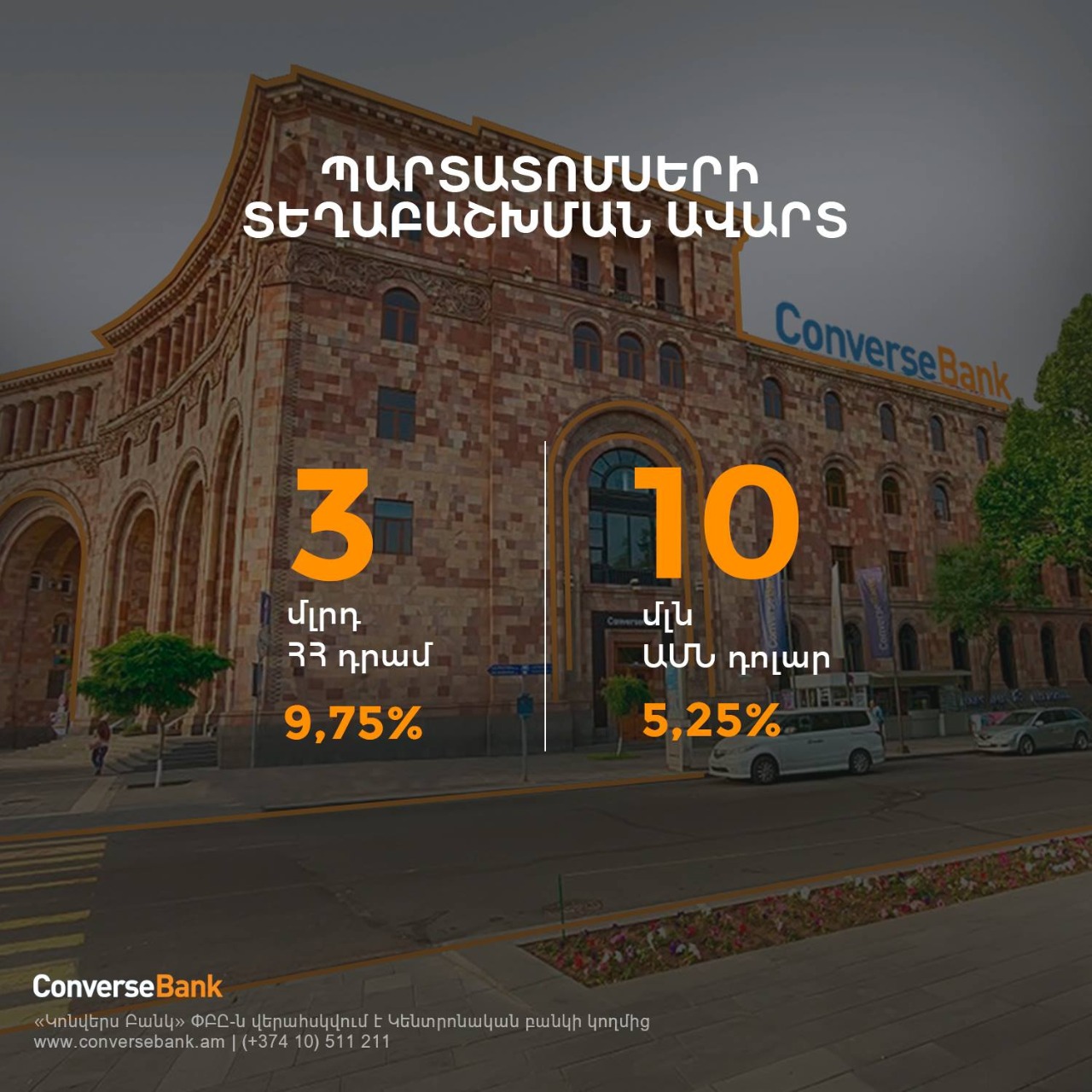 Converse Bank has completed the placement of corporate bonds