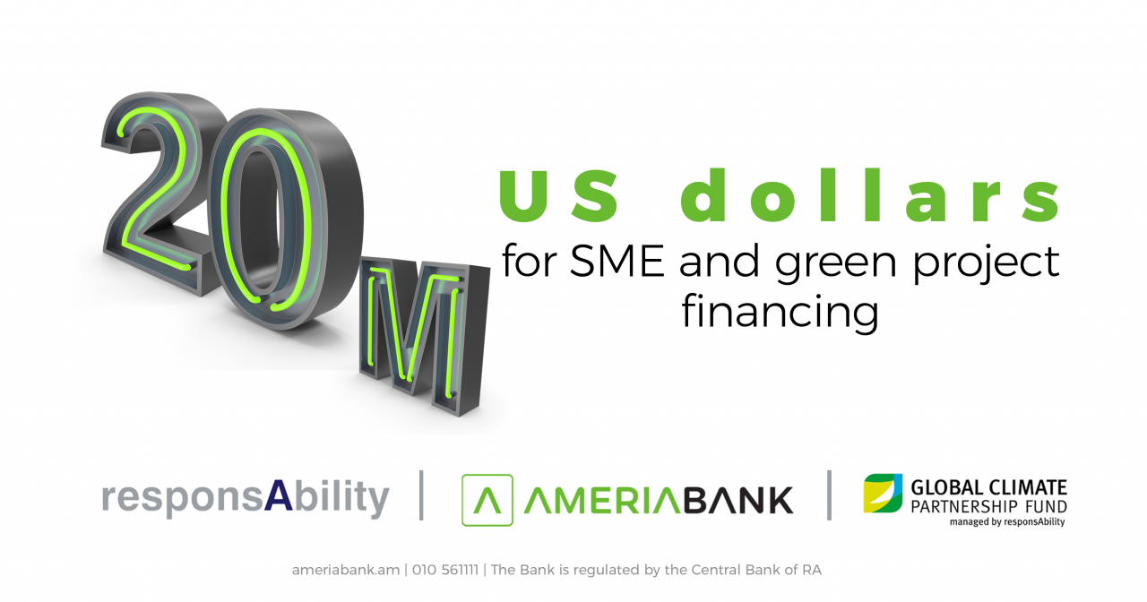 Ameriabank has Signed USD 20 million Loan Agreements with responsAbility and the Global Climate Partnership Fund