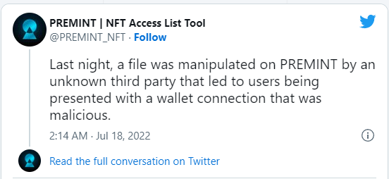 Bybit: BTC MVRV Crosses 1, 320 NFTs Stolen From NFT Tool Premint