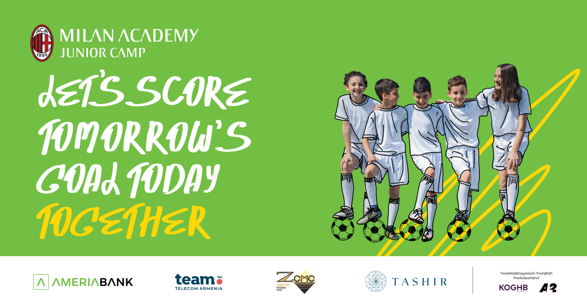 Milan Academy Junior Camp to take place in Armenia with leading companies coming together to support young people from regions