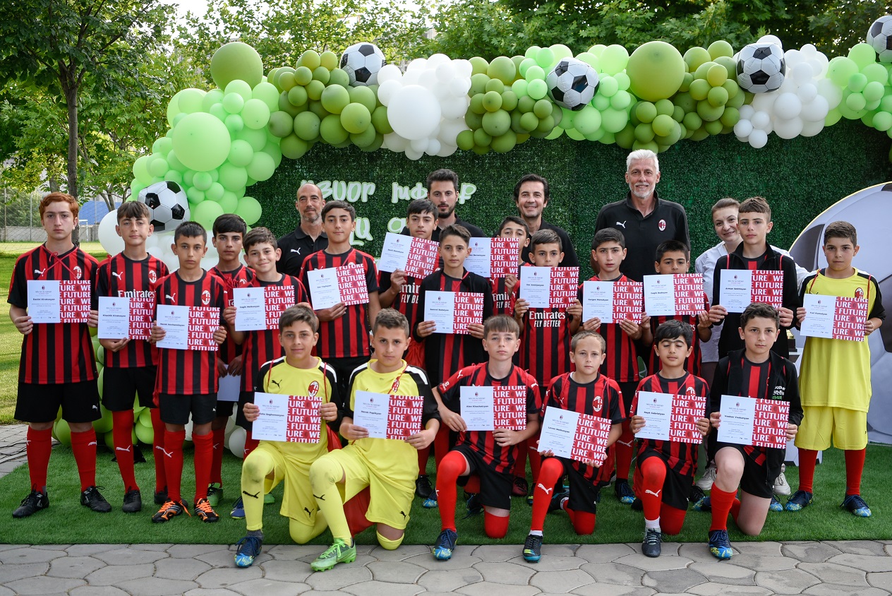 International experience and new football skills: Milan Academy Junior Camp wraps up in Yerevan
