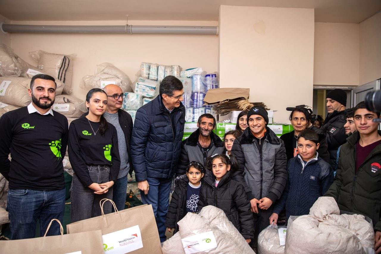 Ucom and World Vision Armenia stand by the large families with many children forcibly displaced from Artsakh