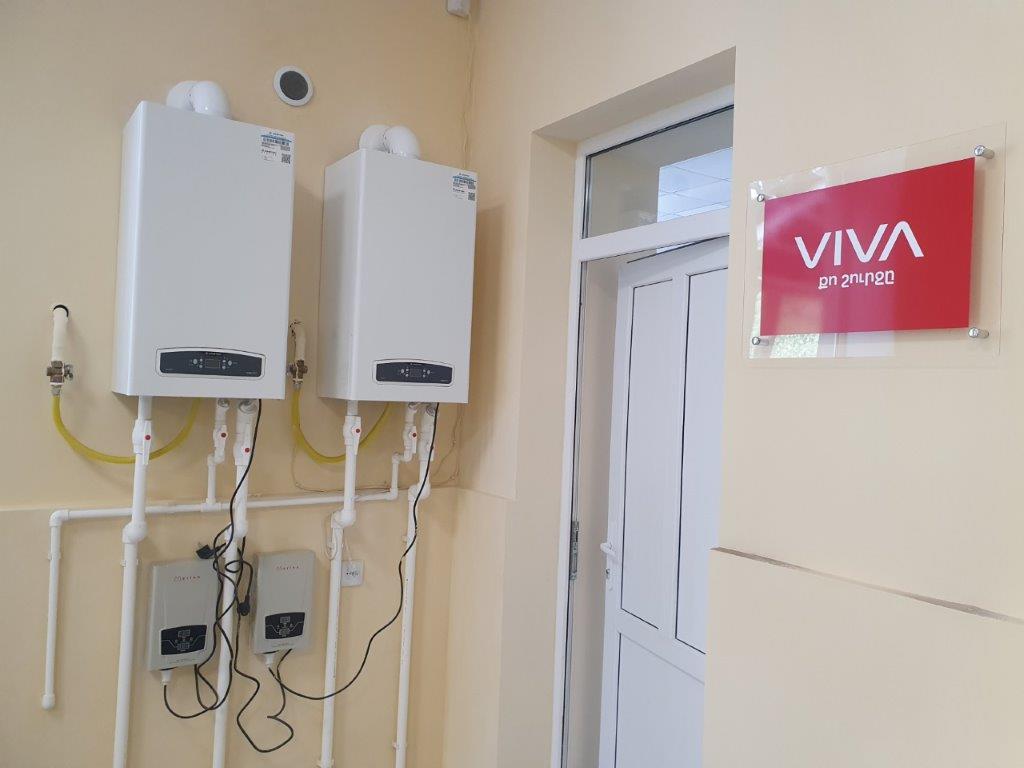 Viva renovated Qarkop kindergarten and installed a heating system at school