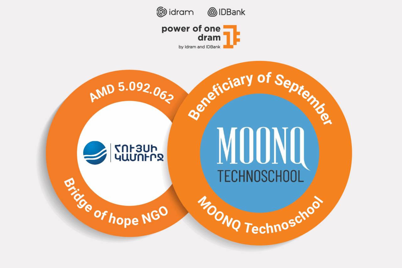 5,092,062 AMD to the Bridge of Hope NGO. The beneficiary for September is the Moonq Technoschool
