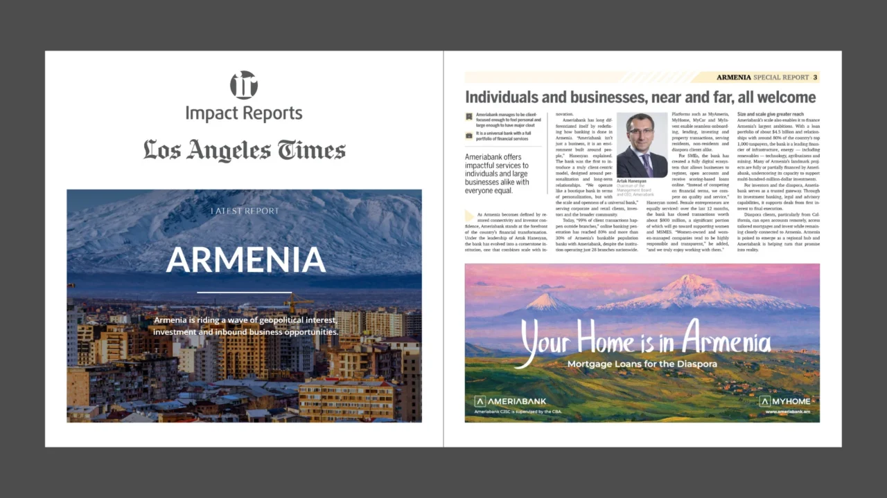 Ameriabank Featured in the LA Times: Individuals and businesses, near and far, all welcome