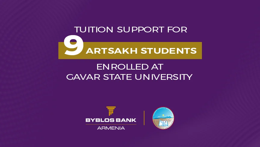 Byblos Bank Armenia provides tuition support for 9 students displaced from Artsakh