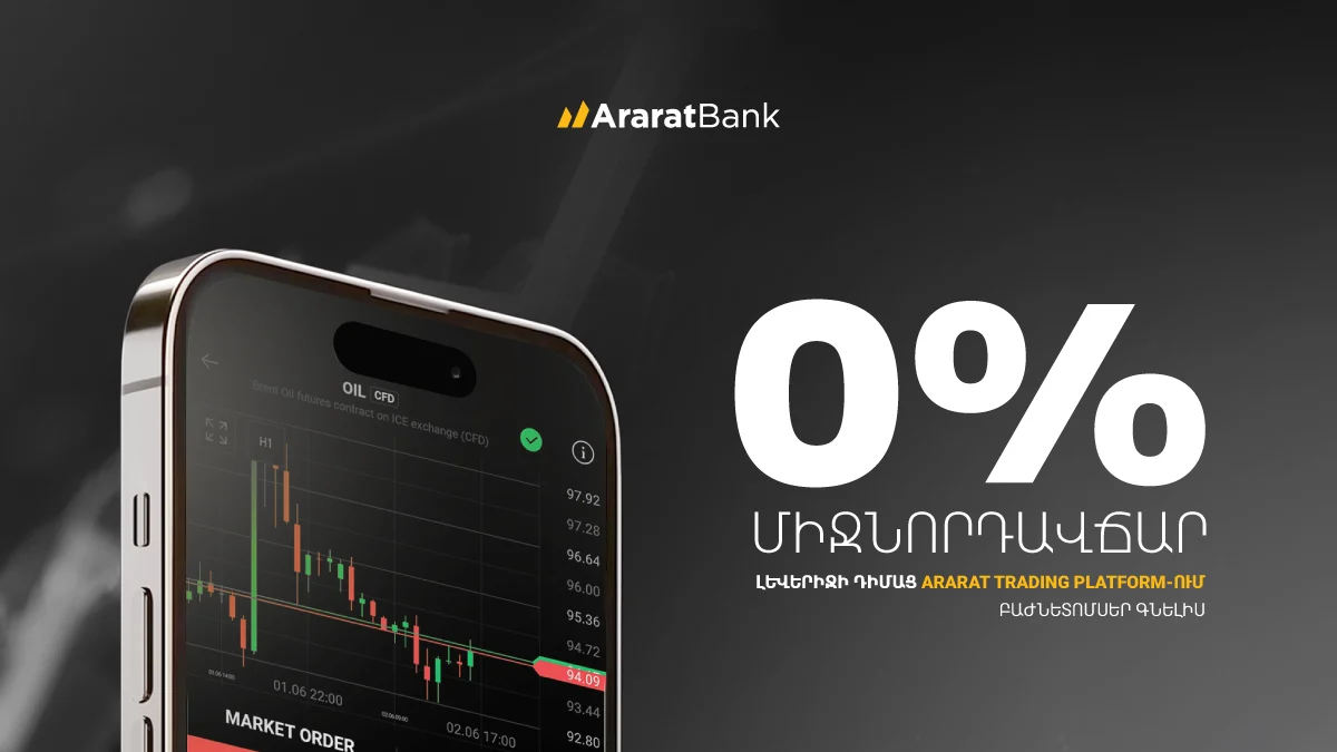 0% Commission on Leveraged Share Purchases via the ARARATBANK Trading Platform