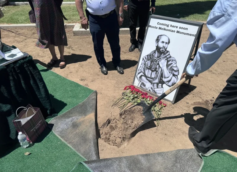Fresno Armenian Community Breaks Ground on Monument Honoring Monte Melkonian, National Hero of Armenia 3 Fresno Armenian Community Breaks Ground on Monument Honoring Monte Melkonian, National Hero of Armenia 3