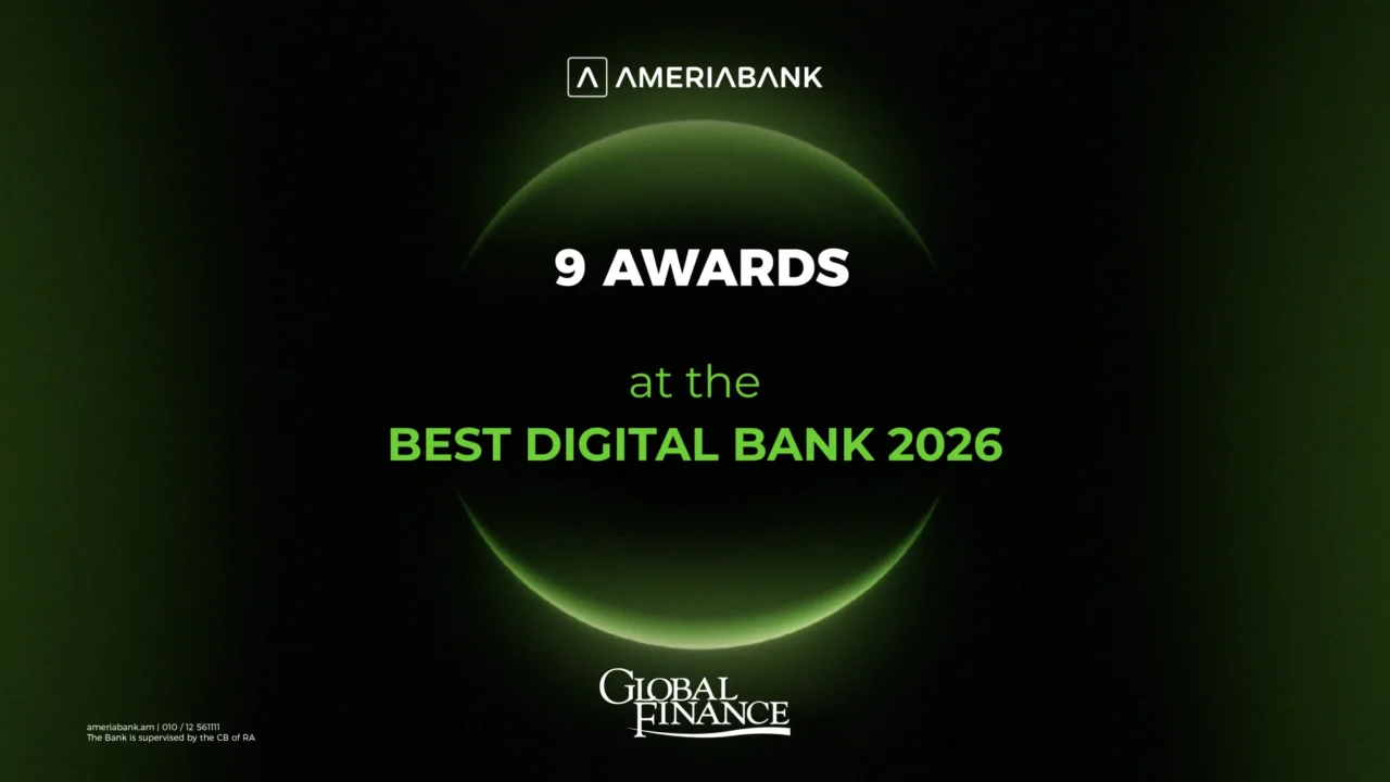 Ameriabank named Most Innovative Digital Bank in Armenia, alongside 9 Global Finance Digital Banking Awards