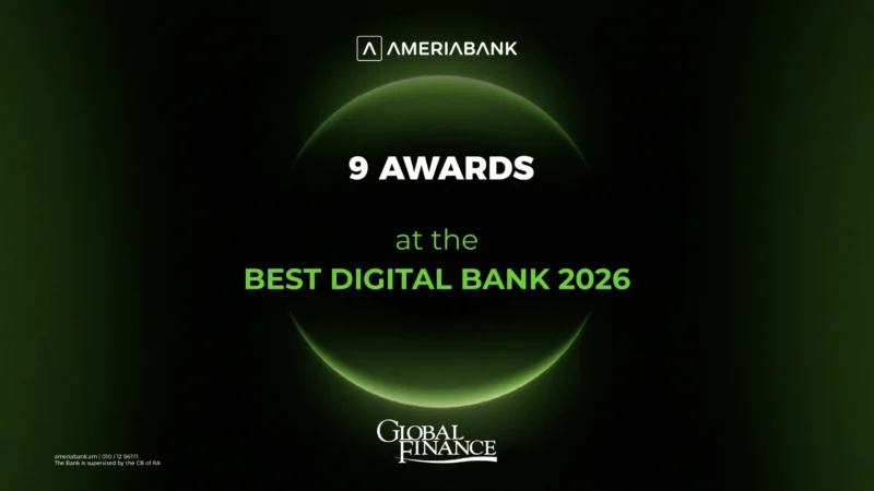 Ameriabank named Most Innovative Digital Bank in Armenia, alongside 9 Global Finance Digital Banking Awards